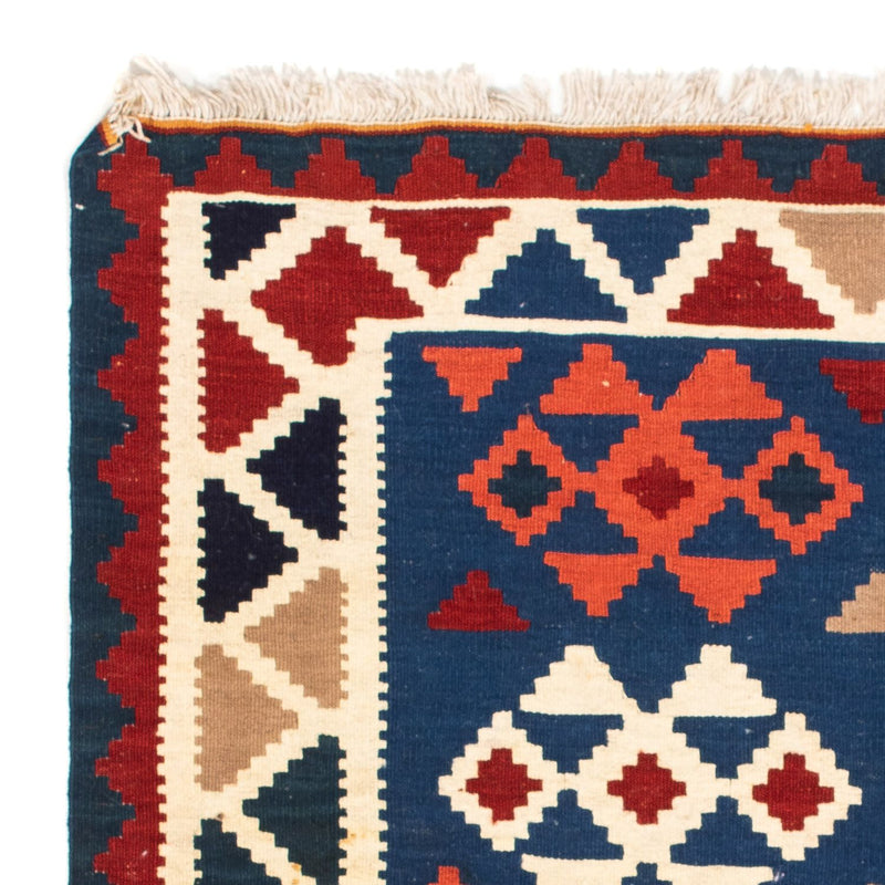 Kelim Rug - Oriental square  - 104 x 102 cm - dark blue