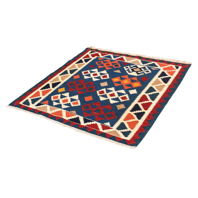 Kelim Rug - Oriental square  - 104 x 102 cm - dark blue
