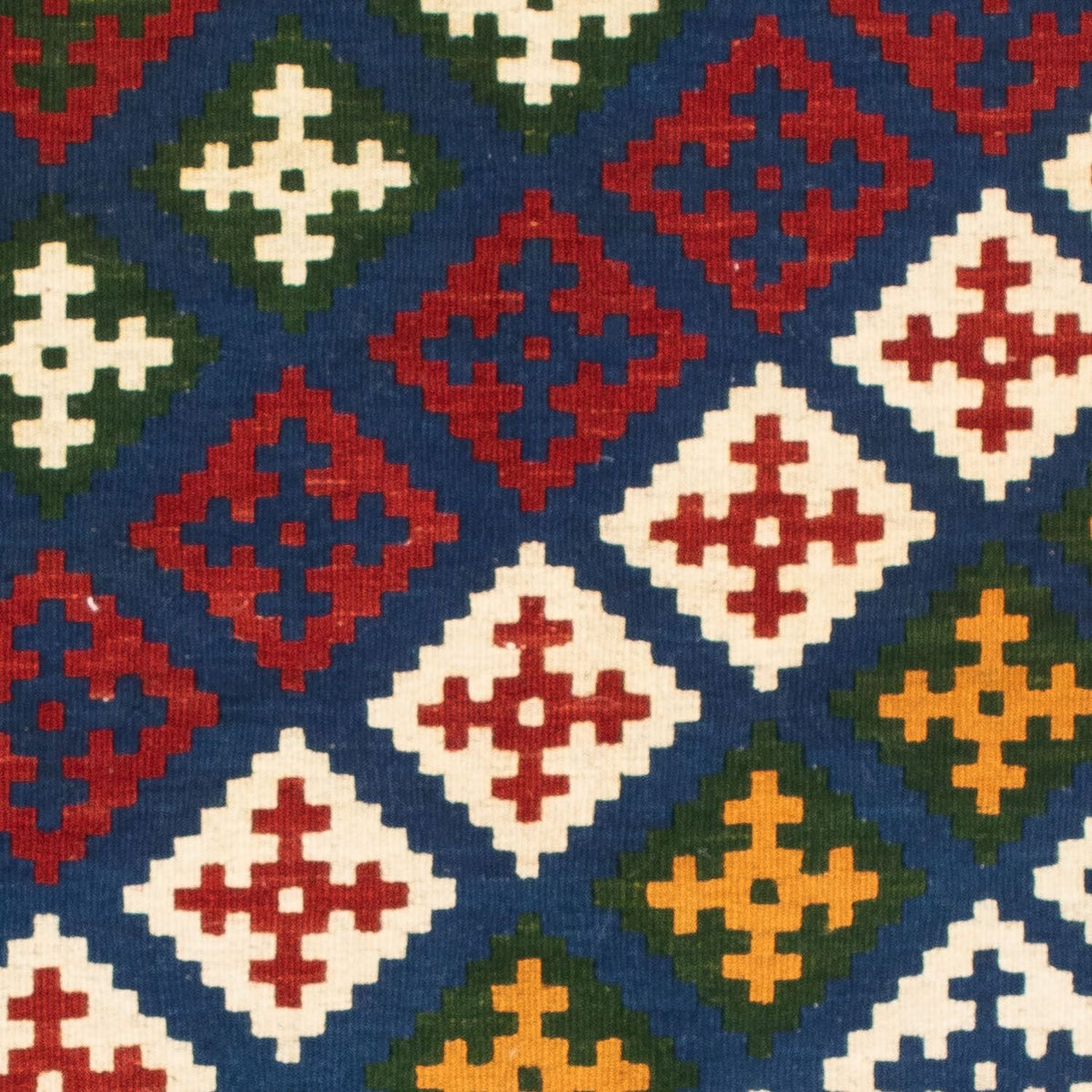 Kelim Rug - Oriental square  - 104 x 102 cm - dark blue