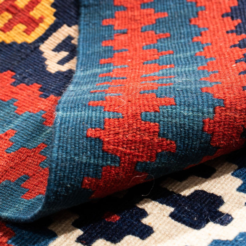 Kelim Rug - Oriental square  - 104 x 103 cm - dark blue