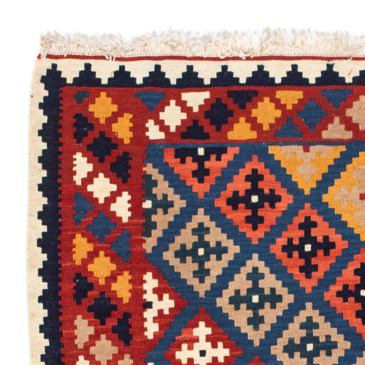 Kelim Rug - Oriental square  - 103 x 97 cm - dark blue