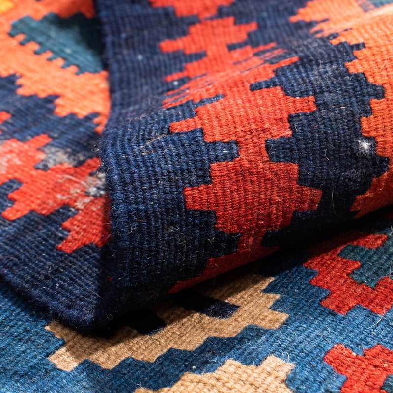 Kelim Rug - Oriental square  - 104 x 100 cm - dark blue