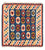 Kelim Rug - Oriental square  - 103 x 100 cm - dark blue