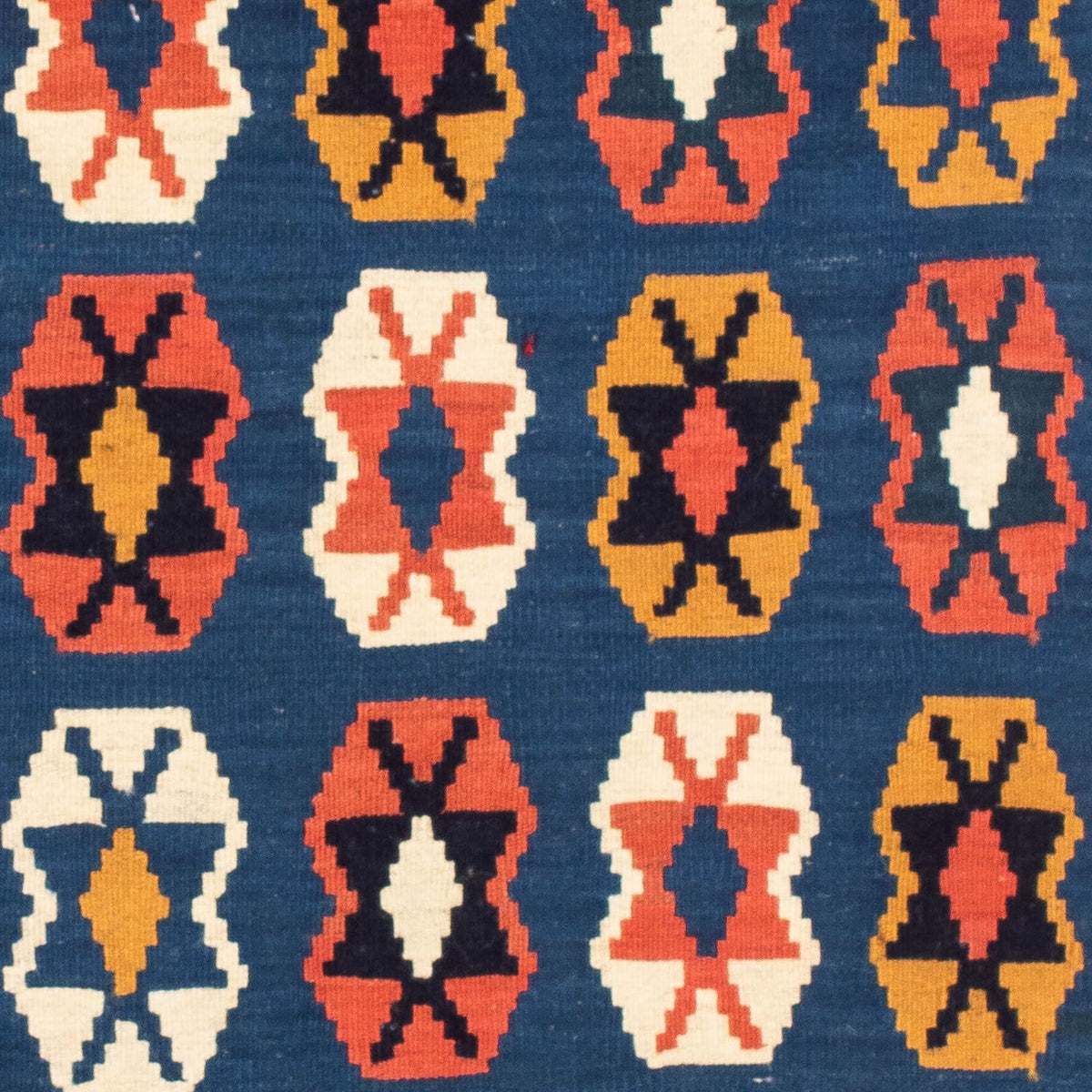 Kelim Rug - Oriental square  - 103 x 100 cm - dark blue