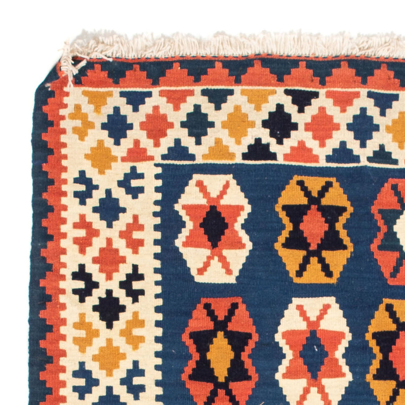 Kelim Rug - Oriental square  - 103 x 100 cm - dark blue