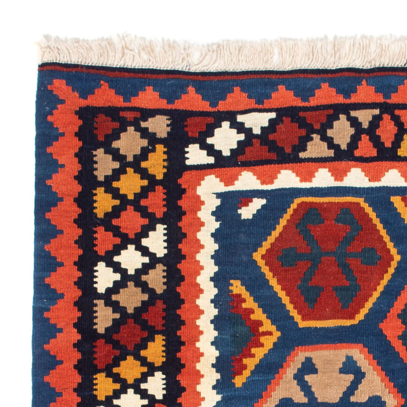 Kelim Rug - Oriental square  - 102 x 100 cm - blue