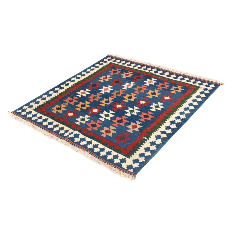 Kelim Rug - Oriental square  - 103 x 100 cm - dark blue