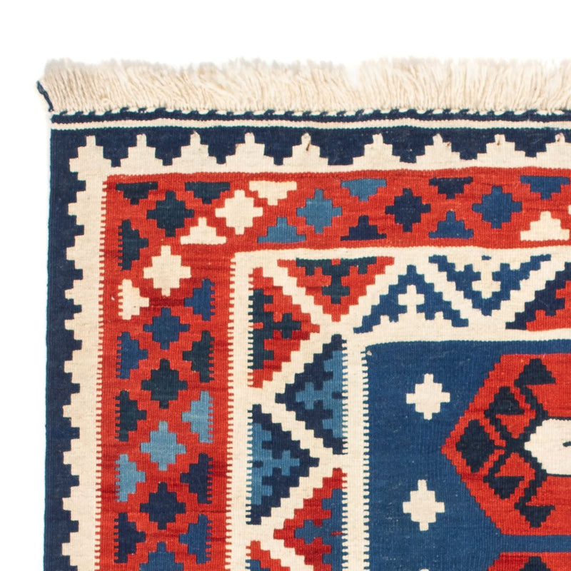 Kelim Rug - Oriental square  - 105 x 104 cm - dark blue