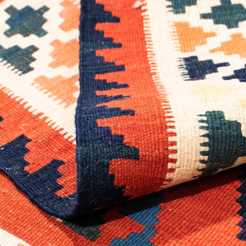 Kelim Rug - Oriental square  - 102 x 98 cm - dark red