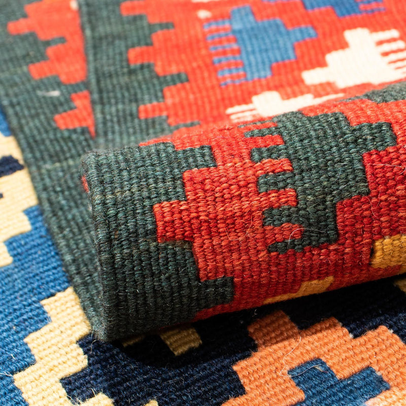 Kelim Rug - Oriental square  - 104 x 100 cm - dark blue