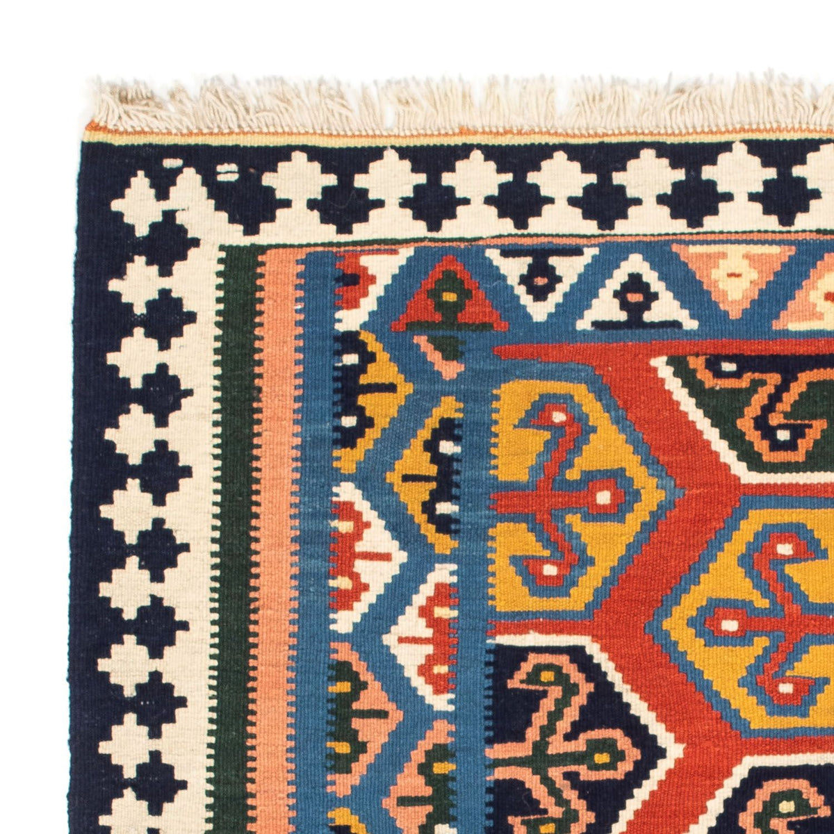 Kelim Rug - Oriental square  - 105 x 103 cm - red