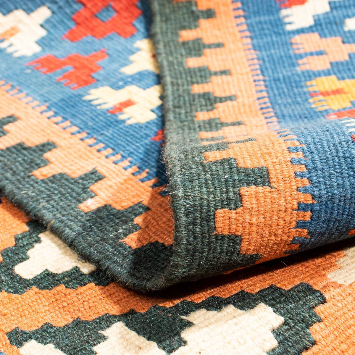 Kelim Rug - Oriental square  - 103 x 100 cm - light brown