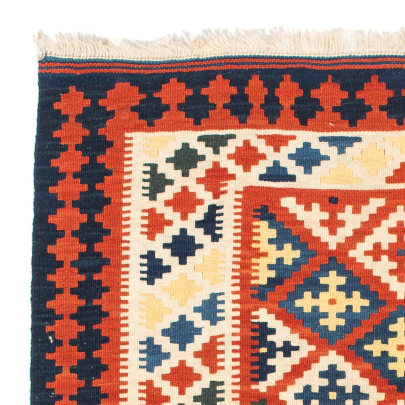 Kelim Rug - Oriental square  - 107 x 100 cm - dark red