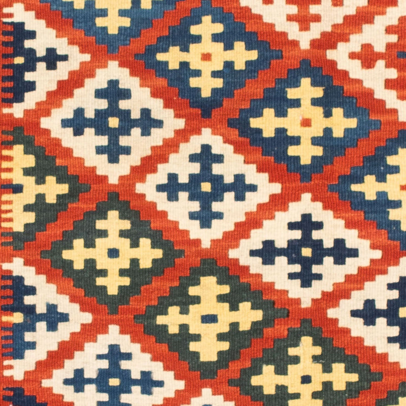 Kelim Rug - Oriental square  - 107 x 100 cm - dark red