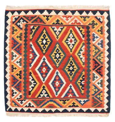 Kelim Rug - Oriental square  - 108 x 104 cm - orange