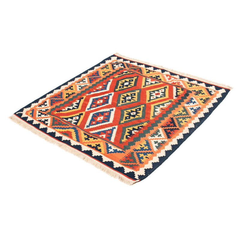 Kelim Rug - Oriental square  - 108 x 104 cm - orange