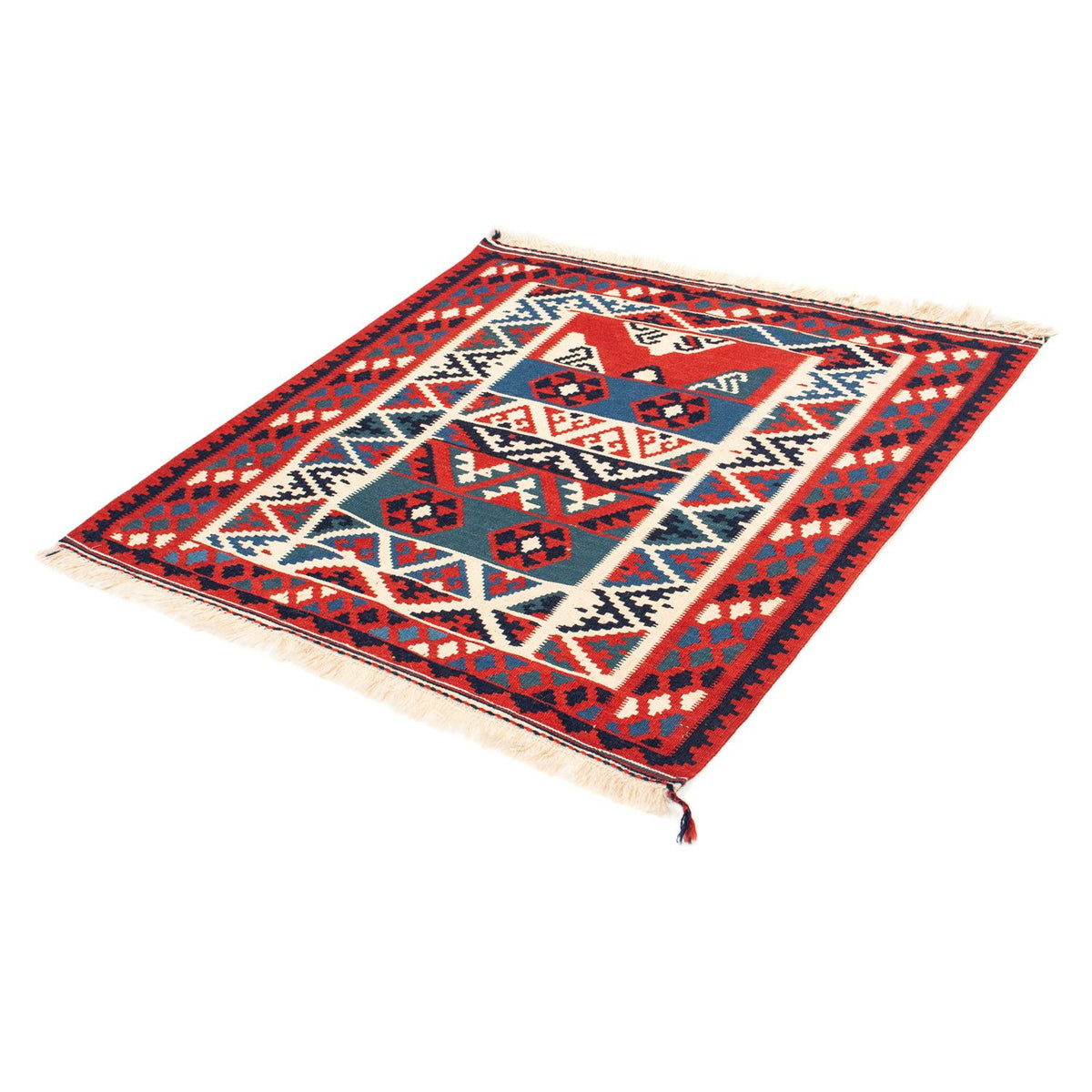 Kelim Rug - Oriental square  - 103 x 100 cm - multicolored
