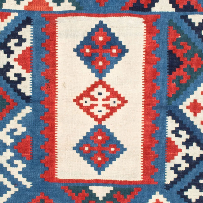 Kelim Rug - Oriental square  - 104 x 103 cm - dark blue