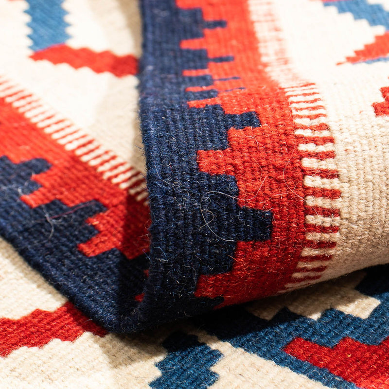 Kelim Rug - Oriental square  - 106 x 103 cm - dark red