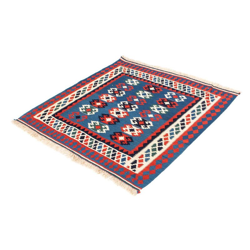 Kelim Rug - Oriental square  - 100 x 98 cm - dark blue