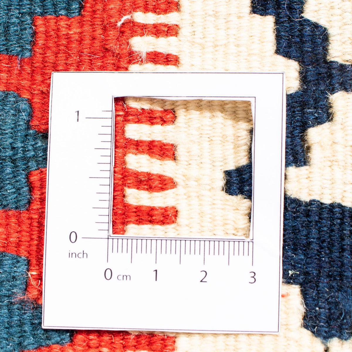 Kelim Rug - Oriental square  - 125 x 110 cm - blue