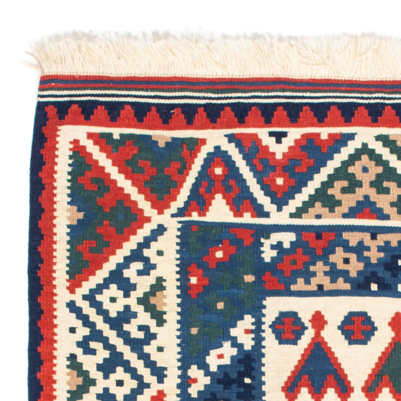 Kelim Rug - Oriental square  - 117 x 102 cm - dark blue