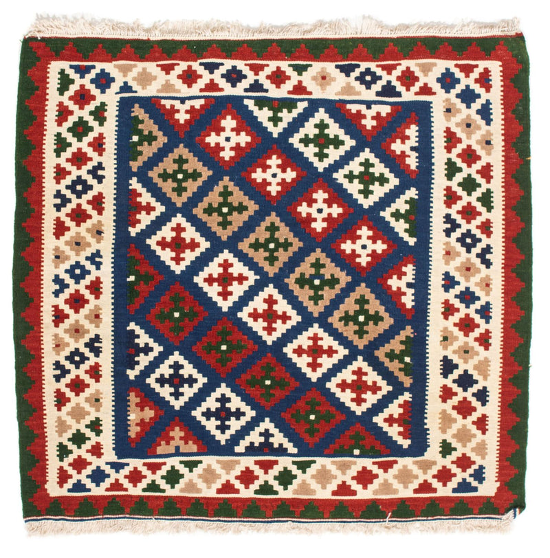 Kelim Rug - Oriental square  - 103 x 100 cm - dark blue