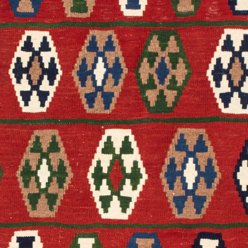 Kelim Rug - Oriental square  - 100 x 98 cm - dark red