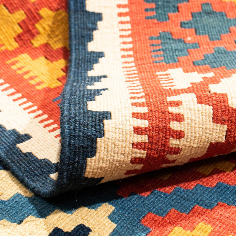 Kelim Rug - Oriental square  - 104 x 100 cm - dark blue