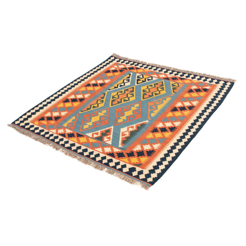 Kelim Rug - Oriental square  - 102 x 101 cm - orange