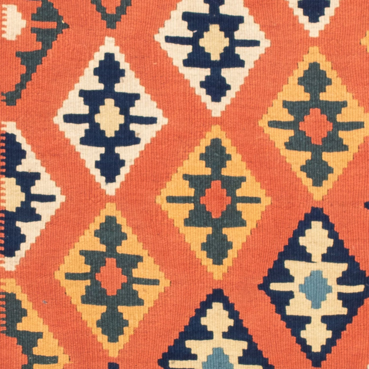 Kelim Rug - Oriental square  - 104 x 104 cm - rust