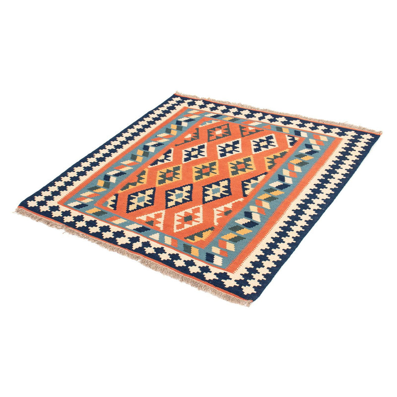 Kelim Rug - Oriental square  - 104 x 104 cm - rust