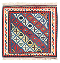 Kelim Rug - Oriental square  - 104 x 97 cm - blue