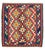 Kelim Rug - Oriental square  - 102 x 101 cm - red