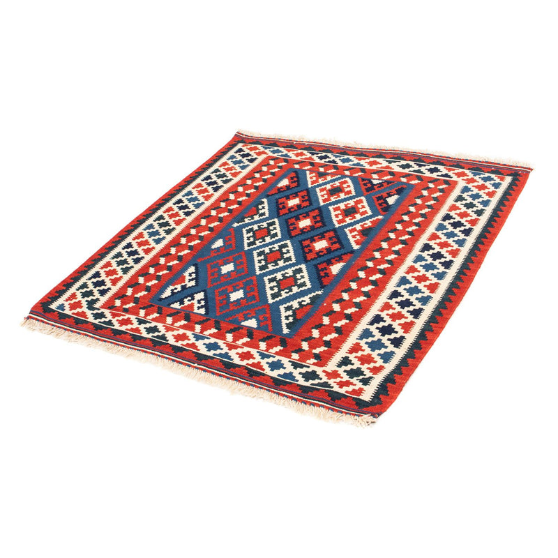 Kelim Rug - Oriental square  - 104 x 100 cm - dark blue