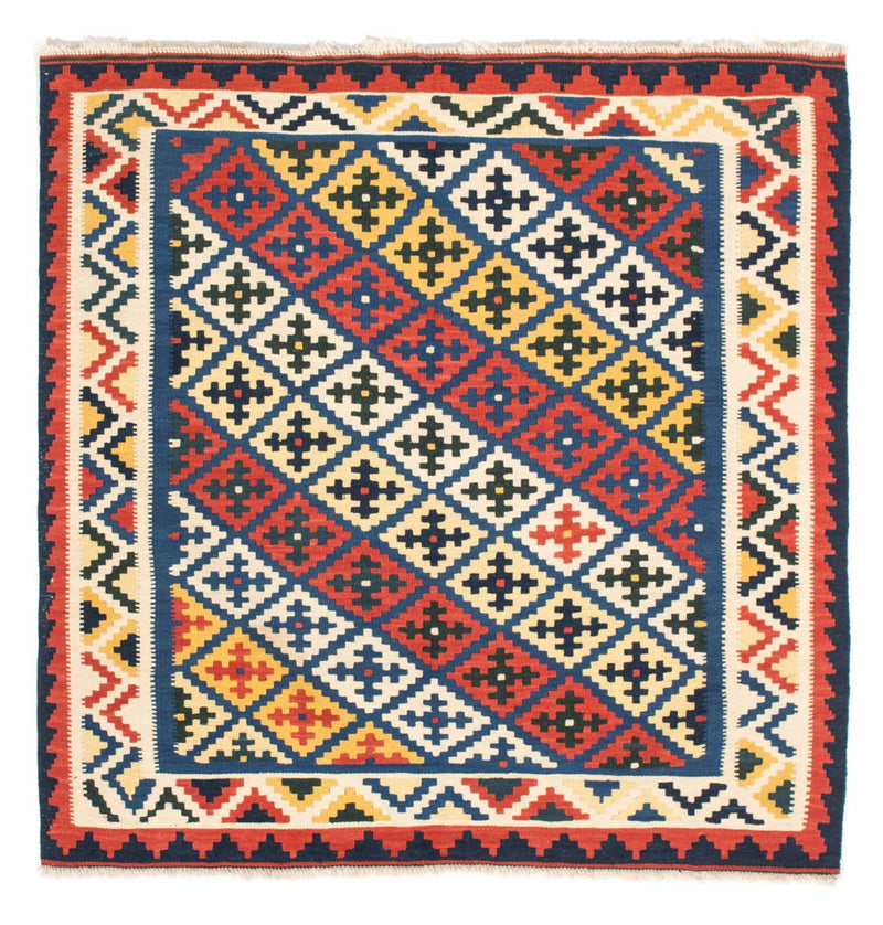 Kelim Rug - Oriental square  - 104 x 102 cm - blue