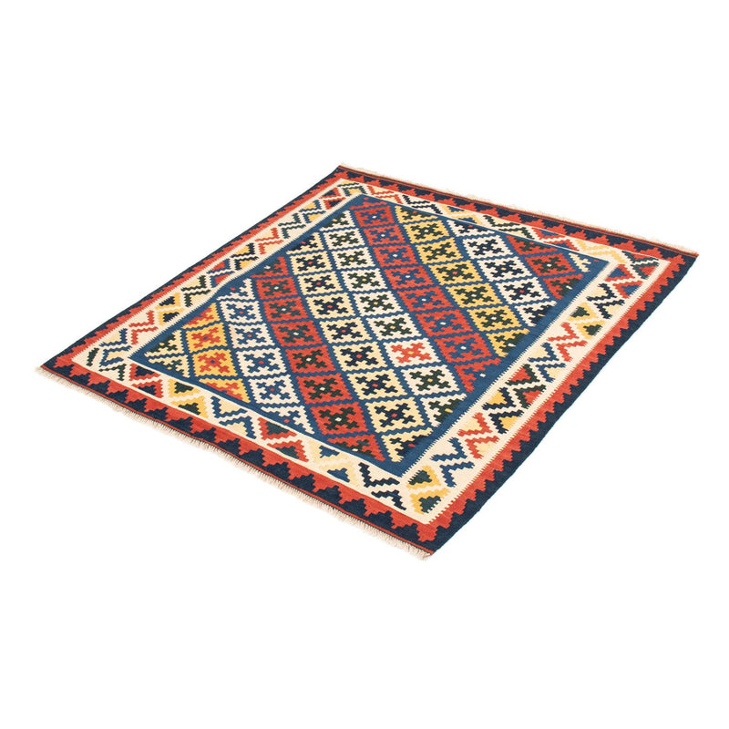 Kelim Rug - Oriental square  - 104 x 102 cm - blue