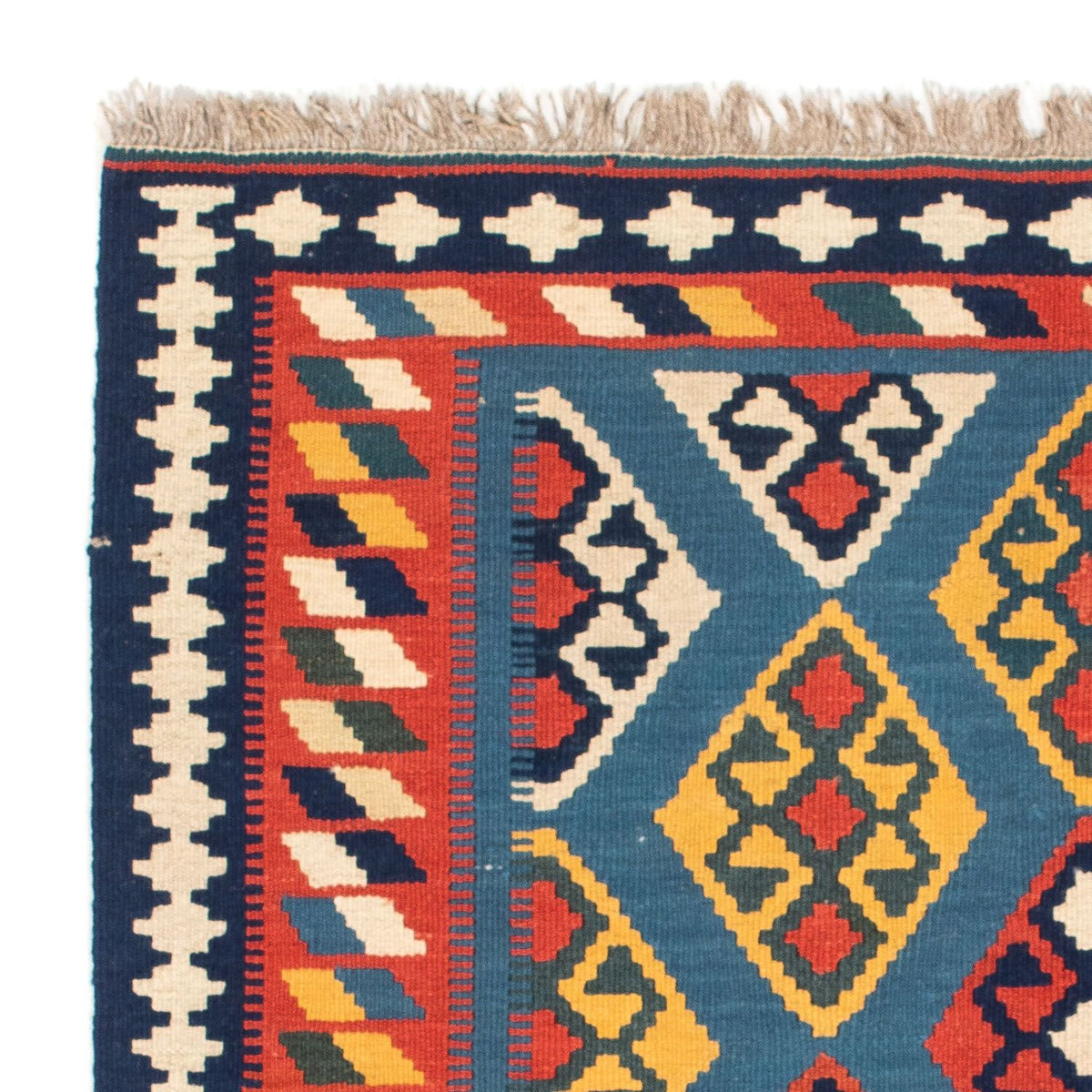 Kelim Rug - Oriental square  - 101 x 99 cm - dark blue