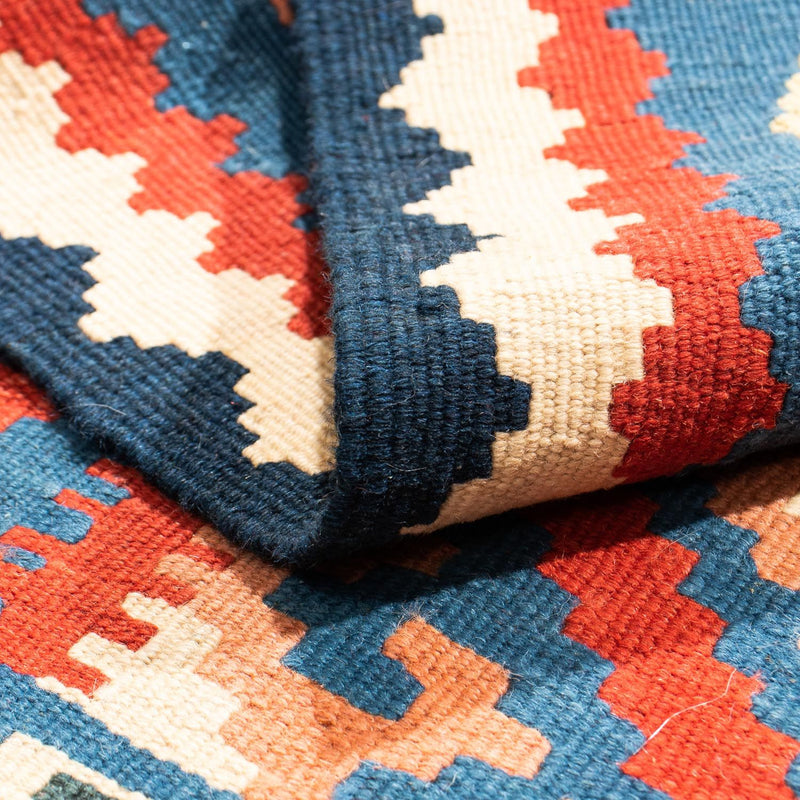 Kelim Rug - Oriental square  - 105 x 101 cm - dark red