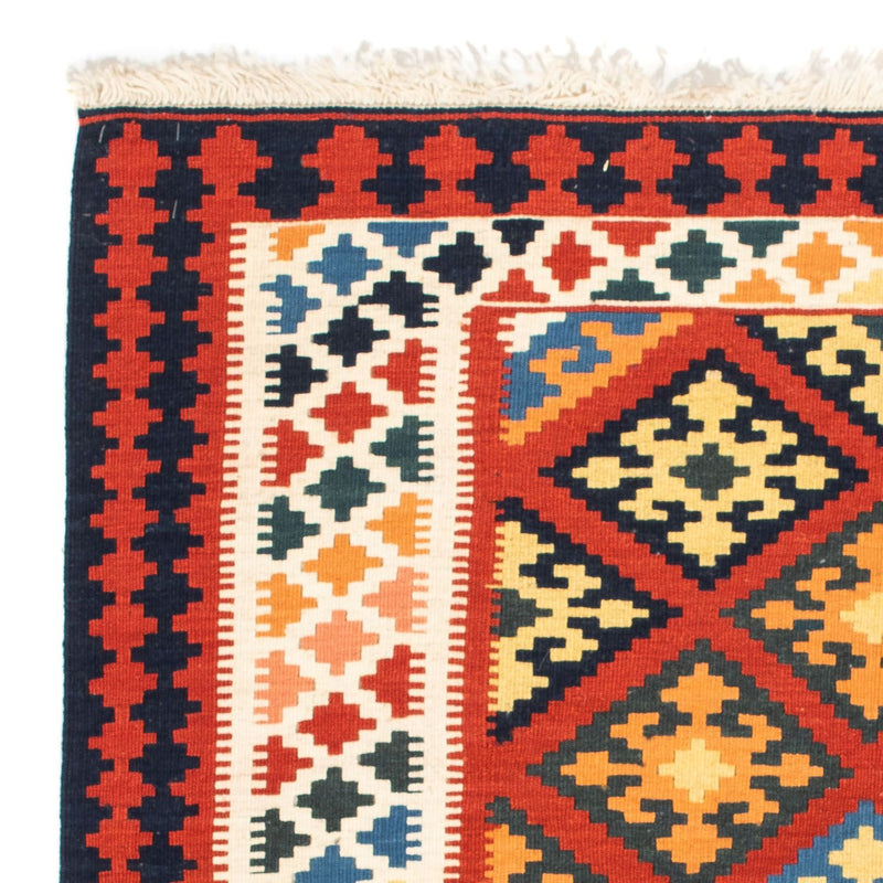 Kelim Rug - Oriental square  - 101 x 93 cm - dark red