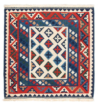 Kelim Rug - Oriental square  - 104 x 102 cm - multicolored