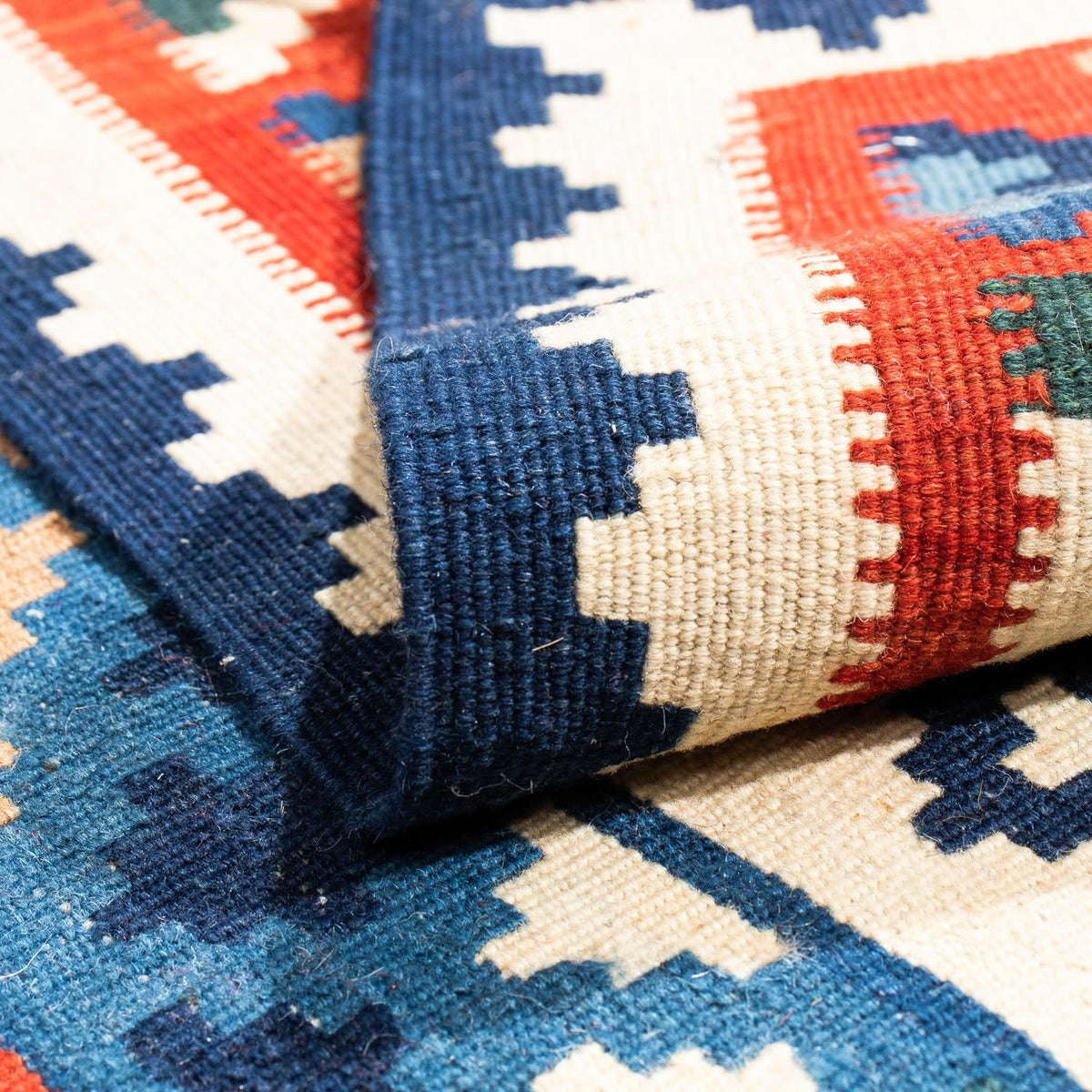 Kelim Rug - Oriental square  - 104 x 102 cm - multicolored