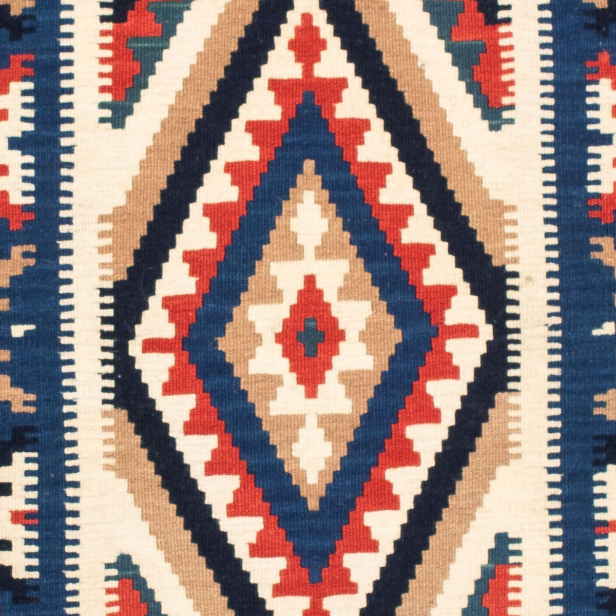Kelim Rug - Oriental square  - 106 x 100 cm - multicolored