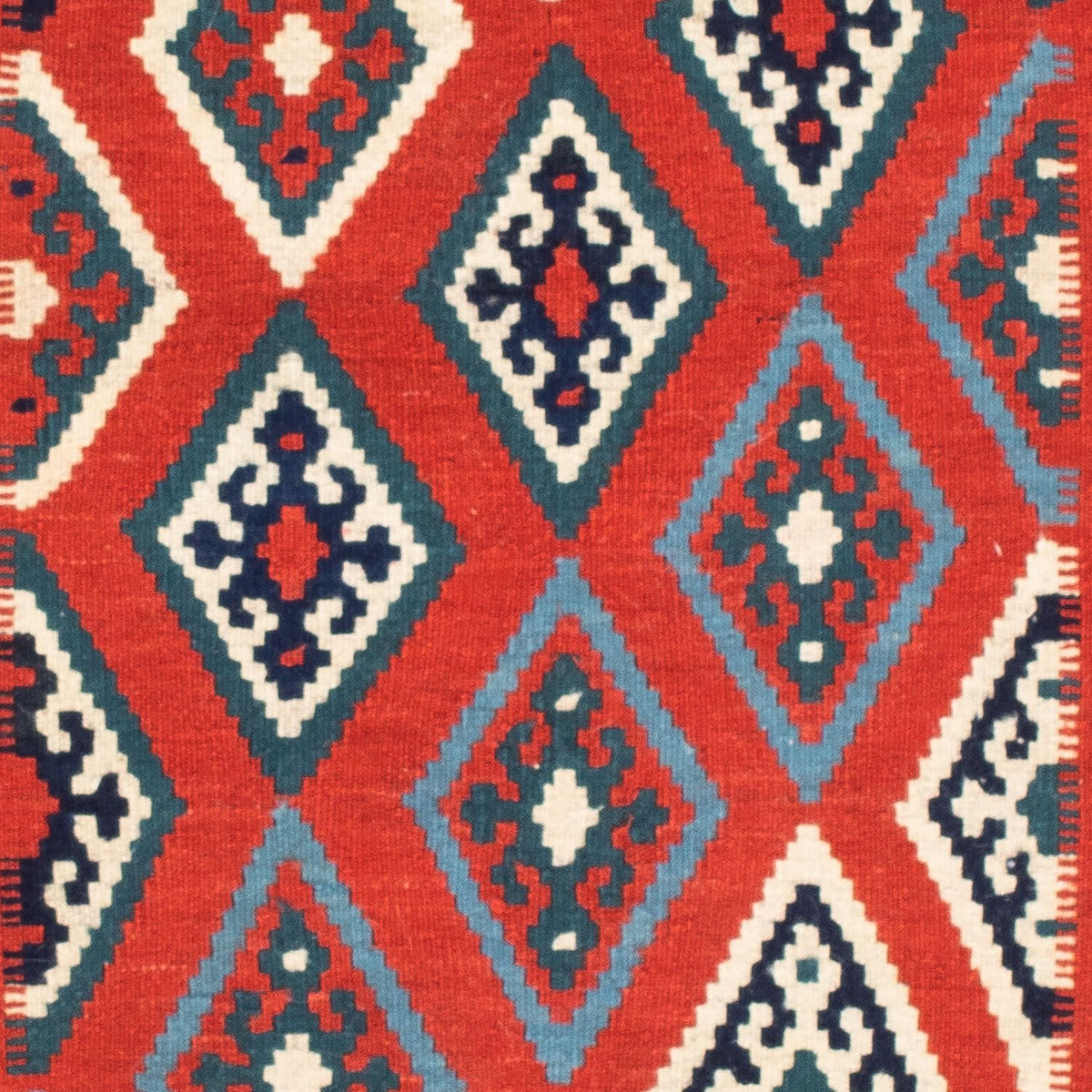 Kelim Rug - Oriental square  - 103 x 101 cm - multicolored