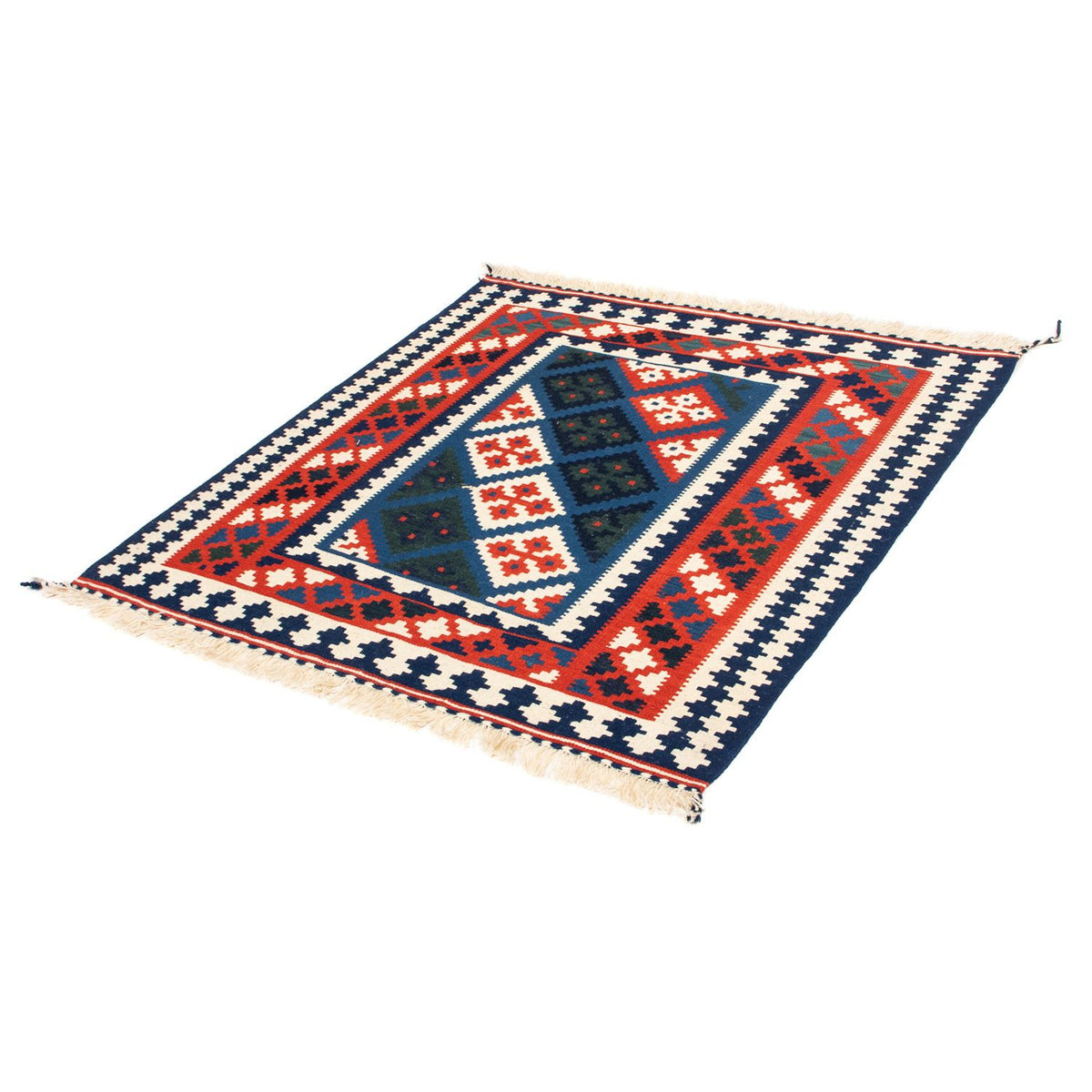 Kelim Rug - Oriental square  - 104 x 103 cm - multicolored