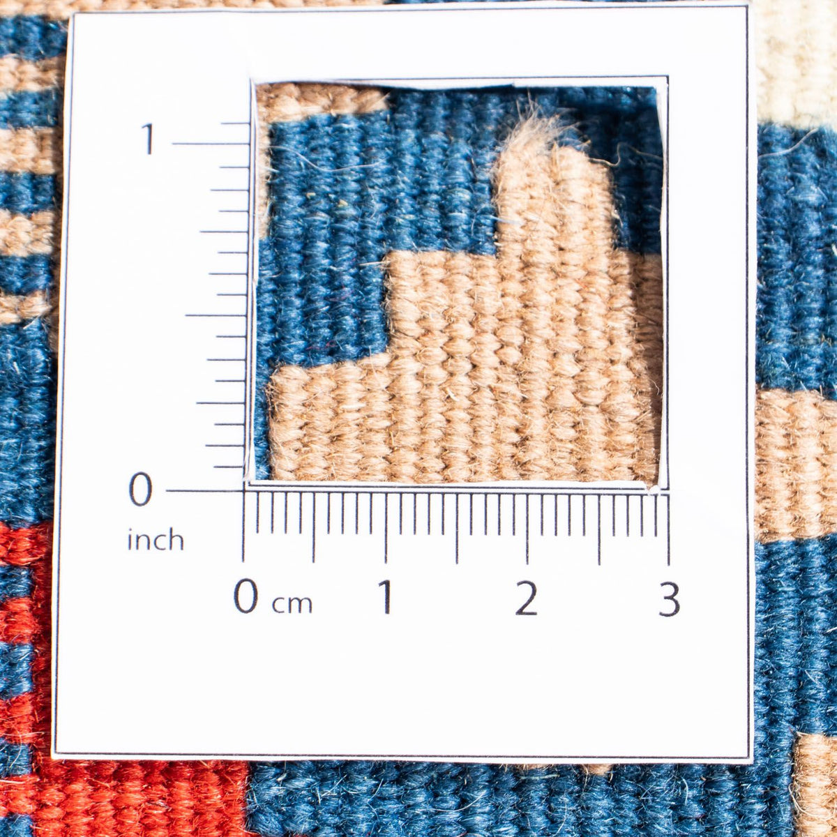 Kelim Rug - Oriental square  - 108 x 103 cm - blue