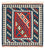 Kelim Rug - Oriental square  - 105 x 102 cm - multicolored