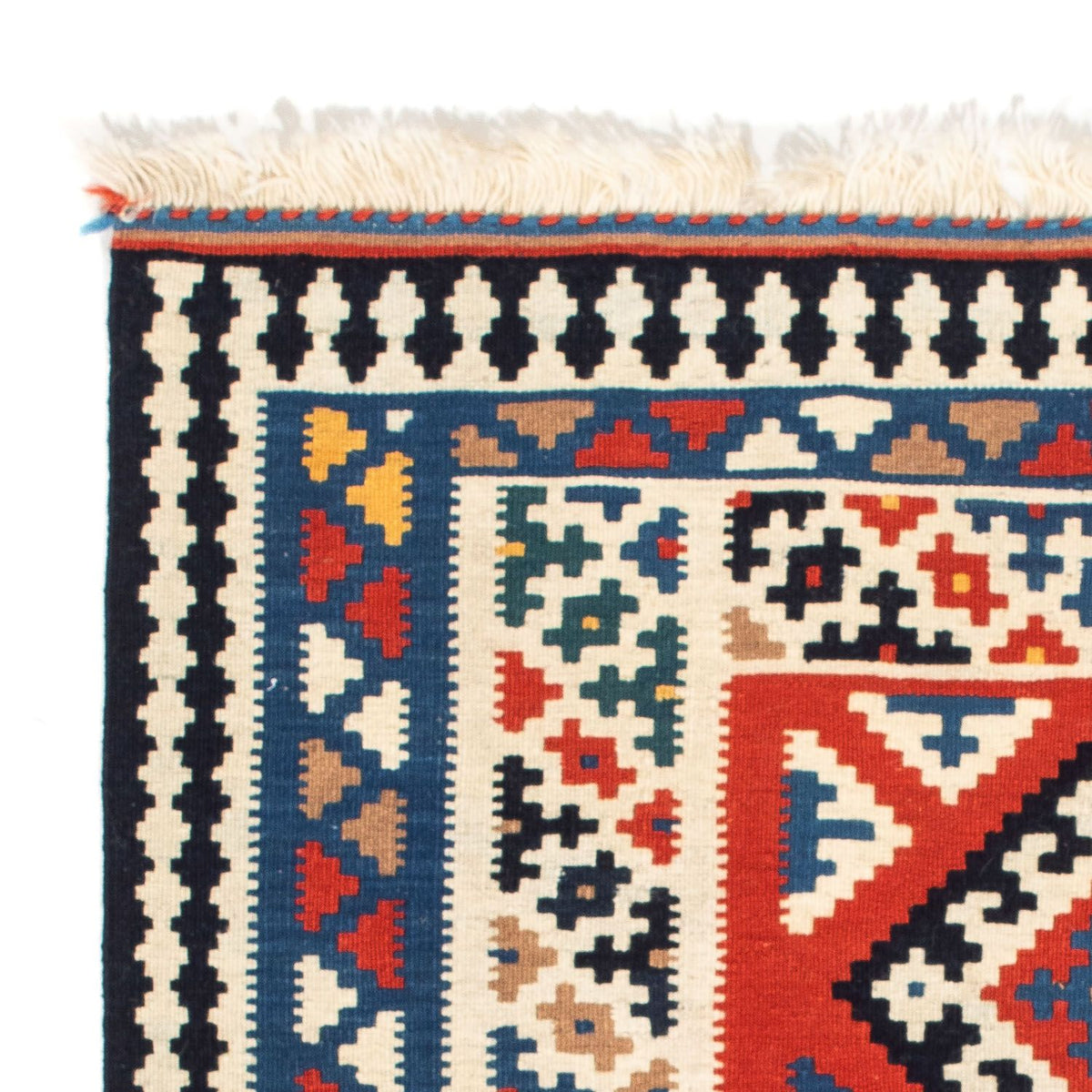 Kelim Rug - Oriental square  - 106 x 100 cm - multicolored