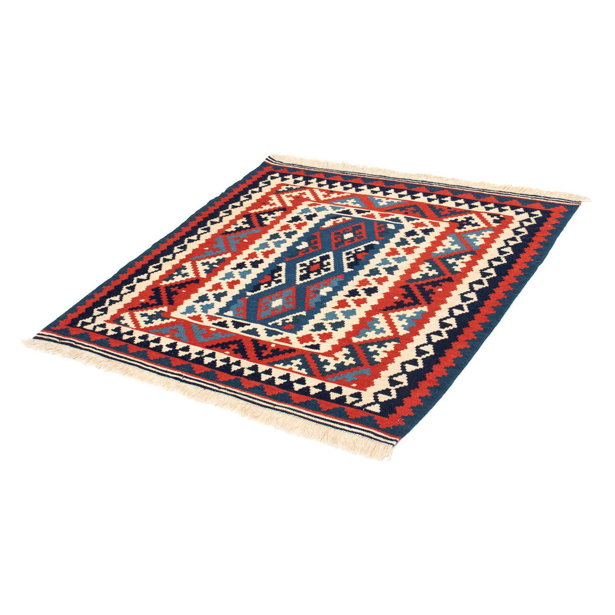 Kelim Rug - Oriental square  - 102 x 102 cm - multicolored