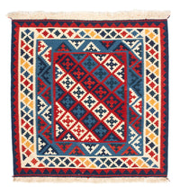 Kelim Rug - Oriental square  - 105 x 102 cm - multicolored